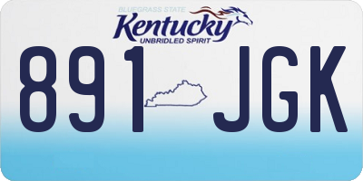 KY license plate 891JGK