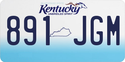 KY license plate 891JGM
