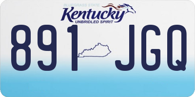 KY license plate 891JGQ