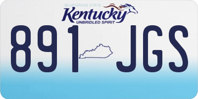 KY license plate 891JGS