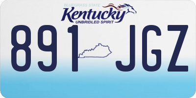 KY license plate 891JGZ