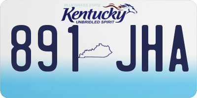 KY license plate 891JHA
