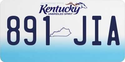 KY license plate 891JIA