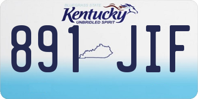 KY license plate 891JIF