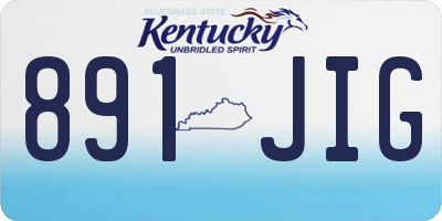KY license plate 891JIG