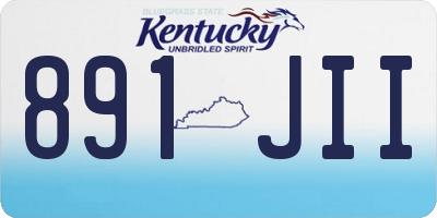 KY license plate 891JII