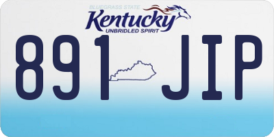 KY license plate 891JIP