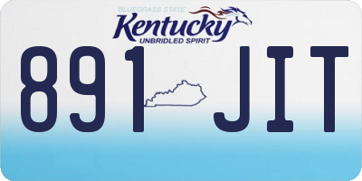 KY license plate 891JIT