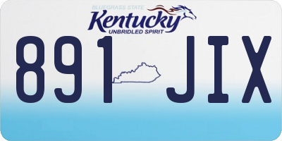 KY license plate 891JIX
