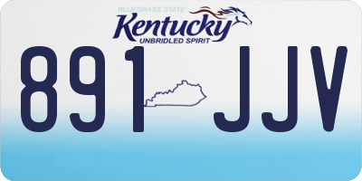 KY license plate 891JJV