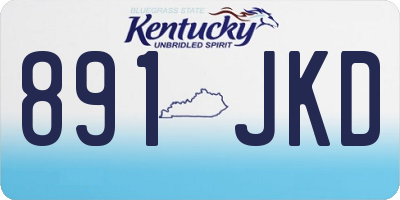 KY license plate 891JKD
