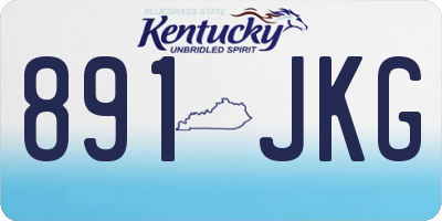 KY license plate 891JKG