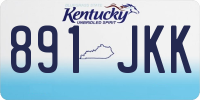 KY license plate 891JKK