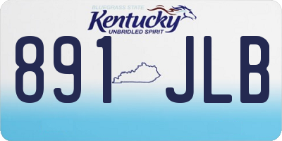KY license plate 891JLB
