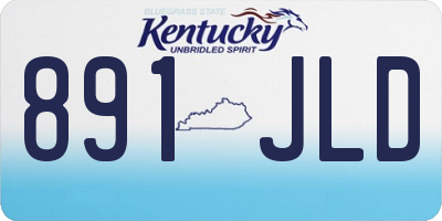 KY license plate 891JLD