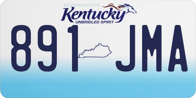 KY license plate 891JMA