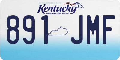 KY license plate 891JMF