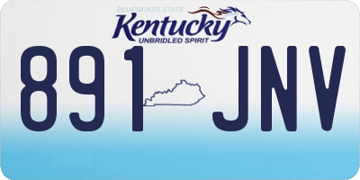 KY license plate 891JNV