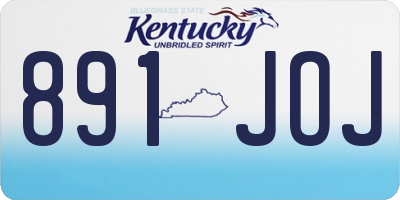 KY license plate 891JOJ