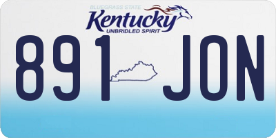 KY license plate 891JON