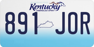 KY license plate 891JOR