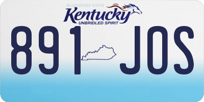 KY license plate 891JOS