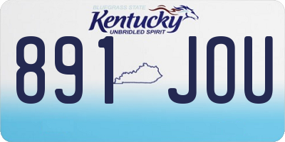 KY license plate 891JOU