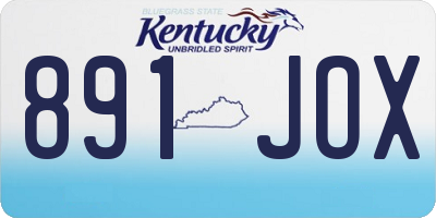 KY license plate 891JOX