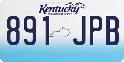 KY license plate 891JPB
