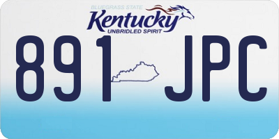 KY license plate 891JPC
