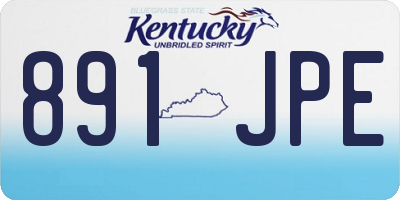 KY license plate 891JPE