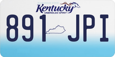 KY license plate 891JPI