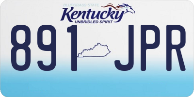 KY license plate 891JPR