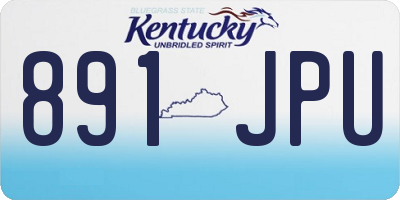 KY license plate 891JPU