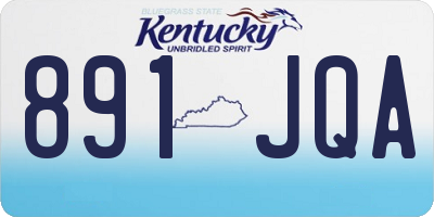 KY license plate 891JQA