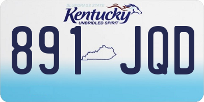 KY license plate 891JQD