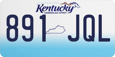 KY license plate 891JQL