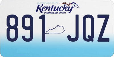 KY license plate 891JQZ