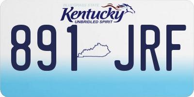 KY license plate 891JRF