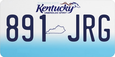 KY license plate 891JRG