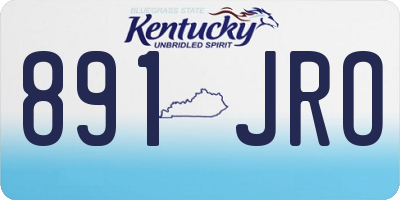 KY license plate 891JRO