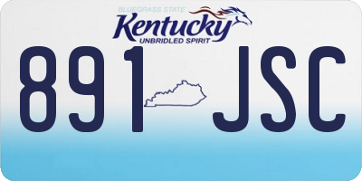KY license plate 891JSC