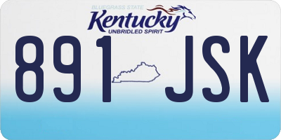 KY license plate 891JSK