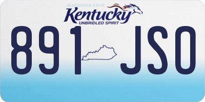 KY license plate 891JSO