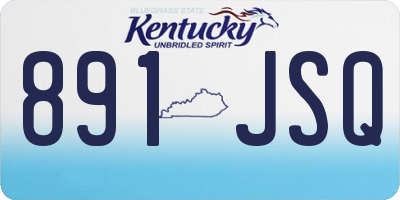 KY license plate 891JSQ