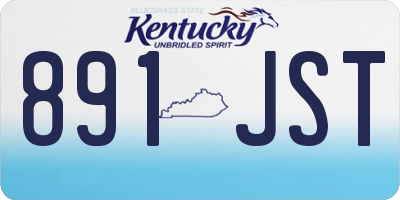 KY license plate 891JST