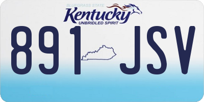 KY license plate 891JSV