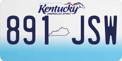 KY license plate 891JSW