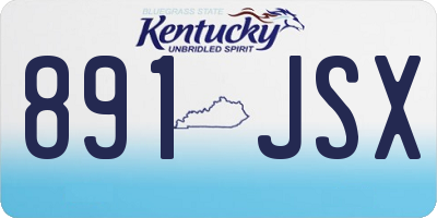 KY license plate 891JSX