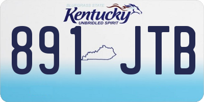 KY license plate 891JTB